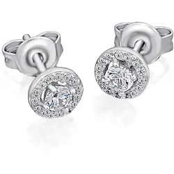 Paar Ohrhänger ONE ELEMENT, silber, Ohrringe, Damen, Damen, 0.30 ct, Weißgold 585-Diamanten, Weißgold 585, Diamanten, Damen Gold Schmuck Invisible