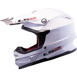 LS2 MX456 Single Mono Motorcross helm, wit, XS