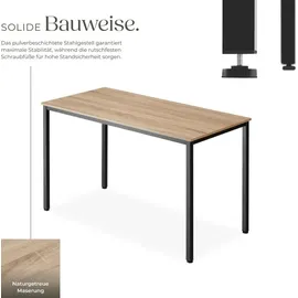 Tectake tectake® Schreibtisch Vanport 120x60x75,5cm Industrial Holz Hell, Eiche Sonoma