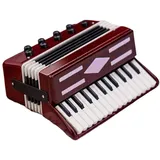 ZLXHDL Miniatur-Akkordeon aus Holz, 6 cm Instrumentenmodell mit Koffer - Wunderschöne Heimdekoration und perfektes für Musikliebhaber