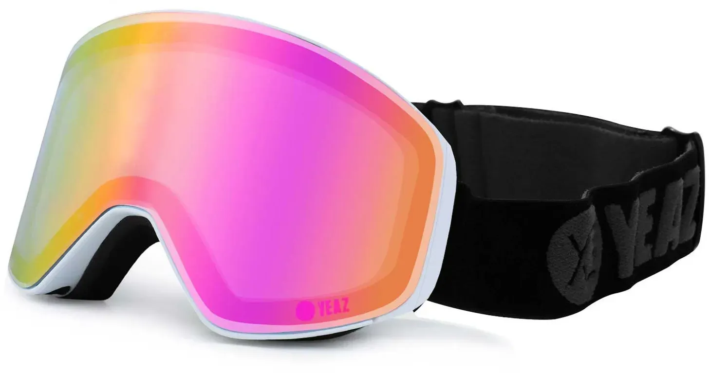 YEAZ Snowboardbrille »Magnet-Ski-Snowboardbrille pink verspiegelt/weiß APEX« YEAZ Pink Salt