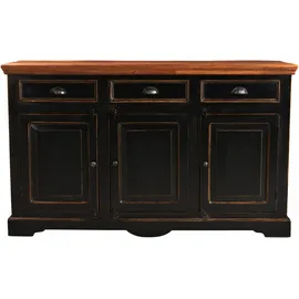SIT Möbel Sideboard Corsica 150 x 90 x 40 cm Schwarz / Honig