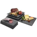 Sänger Schieferplatten 214150 Servierplatten, 60x30cm, 30x30cm, 30x15cm, Set, 7-teilig
