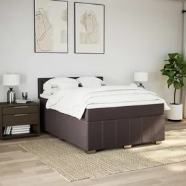 vidaXL Boxspringbett 140 x 200 cm Dunkelbraun
