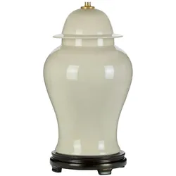 Licht-Erlebnisse Tischleuchte COATINA Creme Keramik 1x E27 bis 60W LE57930