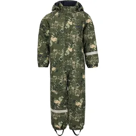 ZigZag Schneeoverall ZIGZAG "Tower", Kinder, Gr. 104, EURO-Größen, grün (olivgrün), 100% Polyester, lang, Overalls, mit wasser- und winddichter TPU-Membran