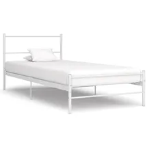 vidaXL Bett 90 x 200 cm Weiß
