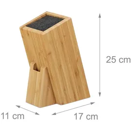 Relaxdays Messerblock braun, 1 St.