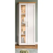 inn.furn Vitrine 64 x 161 x 37 cm Weiß