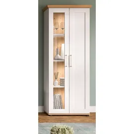 inn.furn Vitrine 64 x 161 x 37 cm Weiß