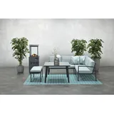 Garden Impressions Dining-Ecklounge "Baltimore" inkl. Ecksofa, Bank und Tisch grau / mint,