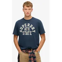 Superdry Athletic Ess Kurzarm-T-Shirt Nautical Navy XL