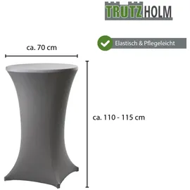 Trutzholm 5x Stehtischhusse Stretch 70 cm anthrazit Tischdecke Husse Bistrotisch
