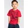 Kidsworld T-Shirt "FEUERWEHR", Jungen, Gr. 128/134, rot, Single Jersey, Obermaterial: 100% Baumwolle, bedruckt, Basic, Rundhals, Shirts T-Shirt, Kurzarm, Basic-Passform, mit trendigem Druck, Rundhalsausschnitt