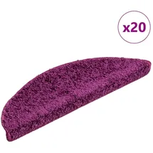 vidaXL Stufenmatten 20 Stk. 56x17x3 cm Violett Halbrund