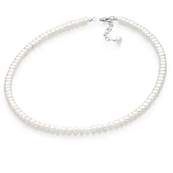 Elli Perlenkette »Halskette Stilvoll Süßwasserzuchtperlen 925 Sterling Silber« Elli Weiß 45