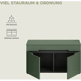 Home Affaire Schuhbank 80 x 45 x 37 cm grau / grau