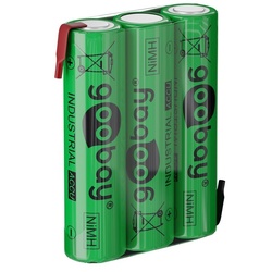 Goobay 3x AAA (Micro) - 800 mAh - Lötfahne (Z), Nickel-Metallhydrid Akku (NiMH), 3,6 V