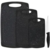 Gräwe Schneidebrett-Set Polypropylen 4-tlg. 3 Größen  Schwarz