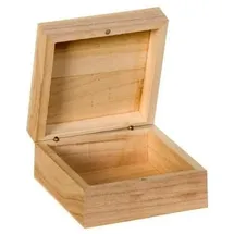Artemio VIBB25 Box, quadratisch, Holz, Beige, 10 x 10 x 5 cm