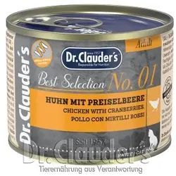 Dr. Clauder's Best Selection Adult No1 Huhn mit Preiselbeeren 12x200 g