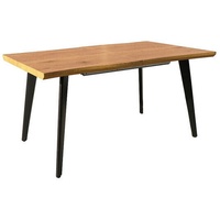 Esstisch Küchentisch Holztisch 120-180x80x76cm Eiche schwarz ausziehbar 86409181