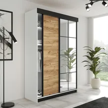 kier furniture Schiebetürenschrank Lamaro 167 x 205 x 59 cm Weiß/Eiche