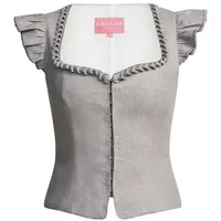 KRÜGER COLLECTION Dirndl Trachtenmieder Thalina hellgrau grau 30