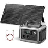 ALLPOWERS Solargenerator R600, 299WH LiFePO4 Batterie, 2x 600W (1200W Spitze) AC Ausgang Tragbare Powerstation mit 100W Solarpanel, Mobile Stromversorgung für Garten Reise Camping Wohnmobil Notfall