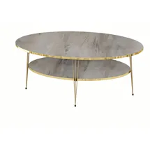 JV Möbel Grauer Couchtisch Holz 59 x 47 cm