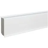 PROVISTON Sockelleiste Hartschaum PVC, 13 x 40 x 2500 mm, Weiß, Fußleiste weiß