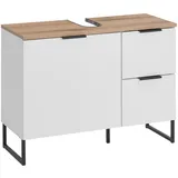 BASIC by Balculina Waschbeckenunterschrank weiß Eiche 80 cm, - DALIA