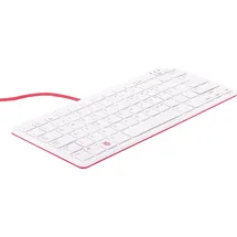 Raspberry Pi® RPI-KEYB (ES)-RED/WHITE USB Tastatur Spanisch, QWERTY Weiß, Rot USB-Hub