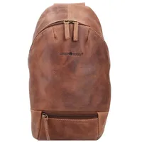 GREENBURRY Vintage Umhängetasche Leder 32 cm braun
