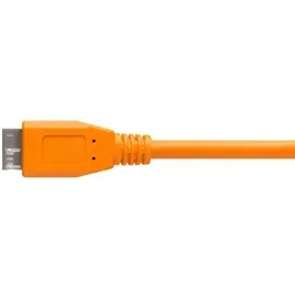 Tether Tools TetherPro USB-Datenkabel für USB-C an USB 3.0 Micro-B - rechtsgewinkelter Stecker orange 4,6m
