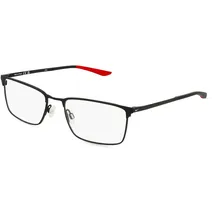 Nike 4307 Unisex-Brille inkl. Gläser Vollrand Quadratisch Titan-Gestell 56/18/145, schwarz