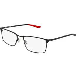 Nike 4307 Unisex-Brille inkl. Gläser Vollrand Quadratisch Titan-Gestell 56/18/145, schwarz