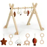 Relaxdays Spielbogen Holz Weiß,Braun,Hellbraun