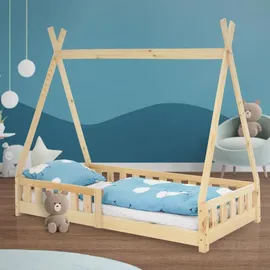 ML-Design Kinderbett Tipi 80 x 160 cm Kiefer natur beige