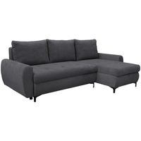 Livetastic Eckschlafsofa, Graphit, Textil, 3-Sitzer, Füllung: Schaumstoff, 237x146 cm, Schlafen auf Sitzhöhe, Armlehnen seitenverkehrt montierbar, Wohnzimmer, Sofas & Couches, Wohnlandschaften