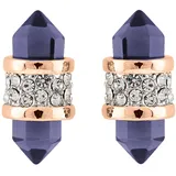 Buckley London Paar Ohrstecker BUCKLEY LONDON "Messing rosévergoldet mit Glas und Kristallen", Damen, Gr. one-size, Messing, rosa (rosa, weiß), Ohrringe