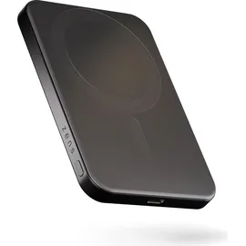 Zen Slim Qi2 Aluminium Powerbank 5000 mAh - Black - 5000 mAh