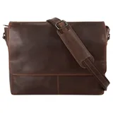 X-Zone Messenger Bag, echt Leder braun