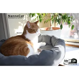 aktiv kat - Liegeebene mit Kuschelrand und Nano-Bezug Ø 45 cm - Dunkelgrau