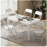 Homcom Klappstuhl Kunststoff weiß 6er Set