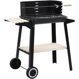 vidaXL Holzkohle Grill Standgrill Gartengrill Grillwagen Barbecue BBQ Smoker