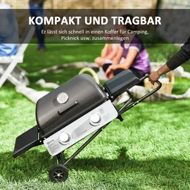 Outsunny Gasgrill schwarz