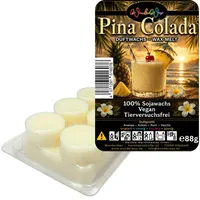 WonderWax Duftwachs WonderWax® Duftriegel 6 x Duftwachs Kreise Weiß, 100% Sojawachs (Pina Colada), Duftrichtung: Pina Colada