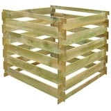 vidaXL Kompostbehälter aus Latten 0,54 m3 Quadratisch Holz