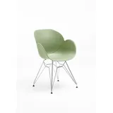 Niehoff Sushi Schalensessel Gestell verchromt, Sitzschale pastel green